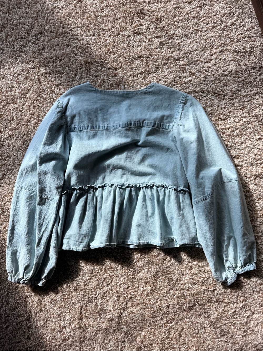 Free People Sage Ruffle Peplum Blouse - Picture 2 of 3